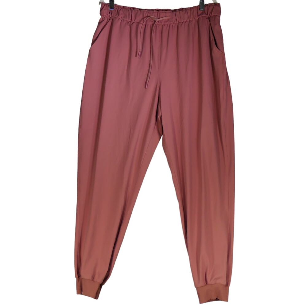 Lululemon Athleisure Jogger Pants Women 14 High Rise Gym Pink Performance - Picture 2 of 13